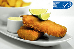 Fish´n chips - Tempurainbakad torskfilé - msc