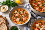 Fisksoppa med fryst fisk – enkelt recept med torsk och lax