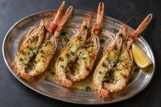 Gratinerade havskräftor med vitlökssmör och parmesan