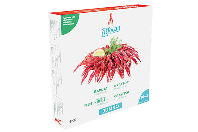 Louisianaflodkräftor kokta 16/22 700 gr fryst