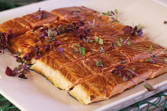 Hot smoked salmon fillet, lemon pepper, whole side